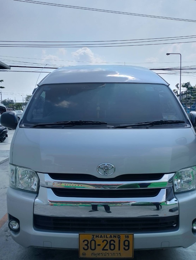 Sonny's silver Toyota Hiace VIP van, ready for a trip across Thailand